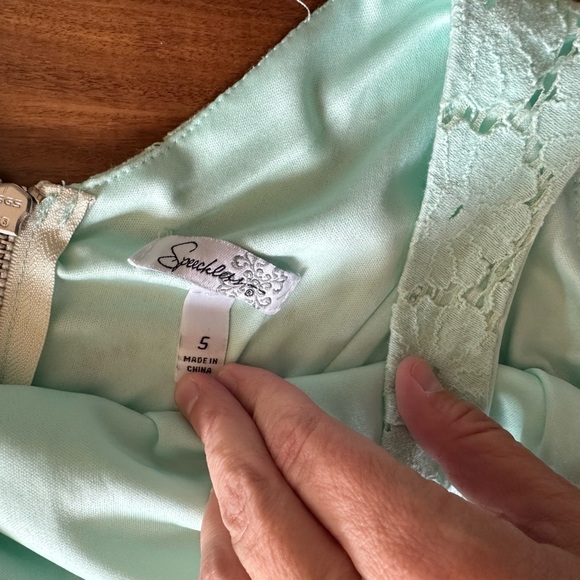 Speechless Mint Green Lace Mini Dress size 5 - Picture 3 of 4